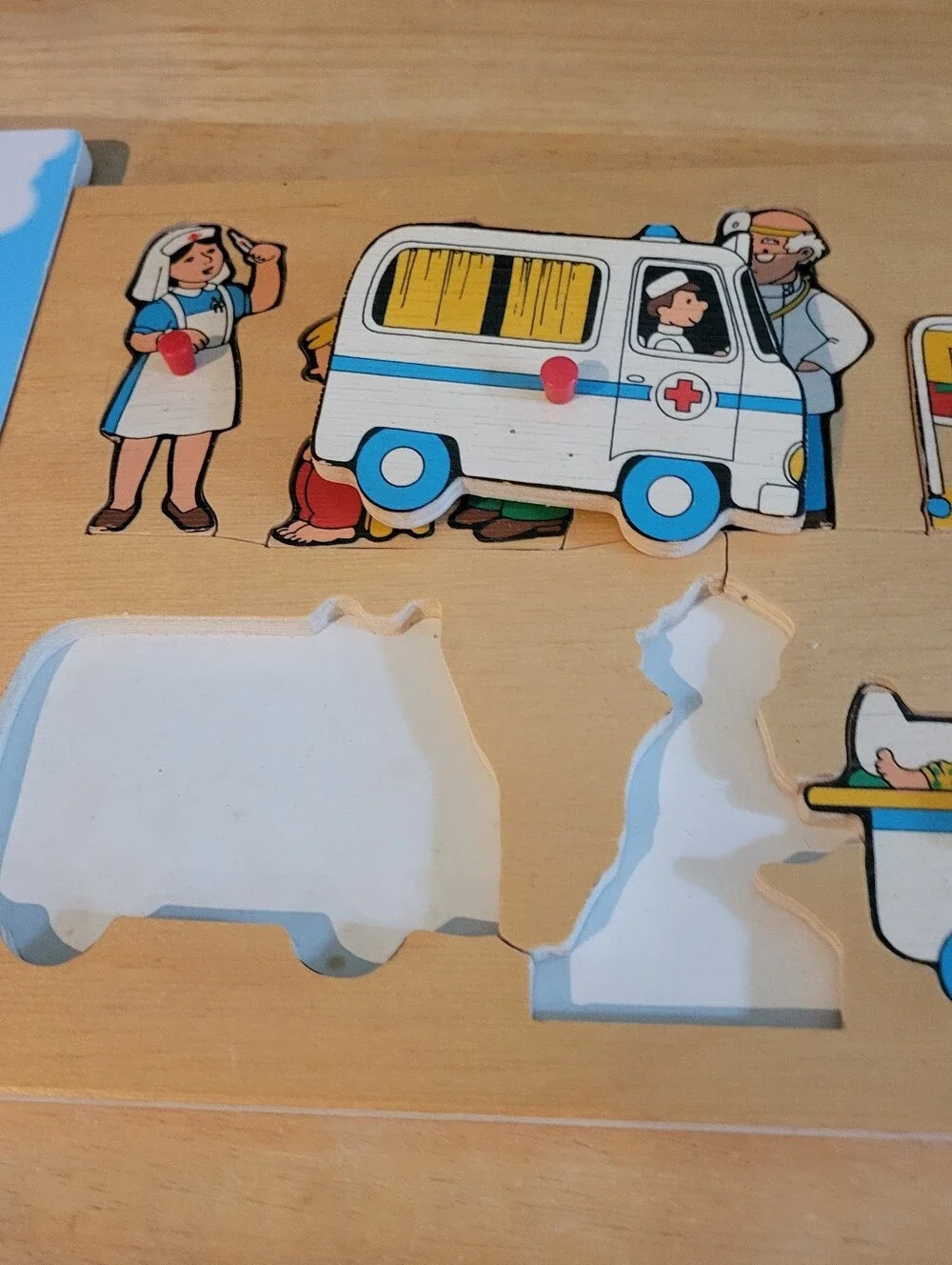 Mixed Lot of 3 Wooden Peg Puzzles Ages 2+ Various Brands Little Hands